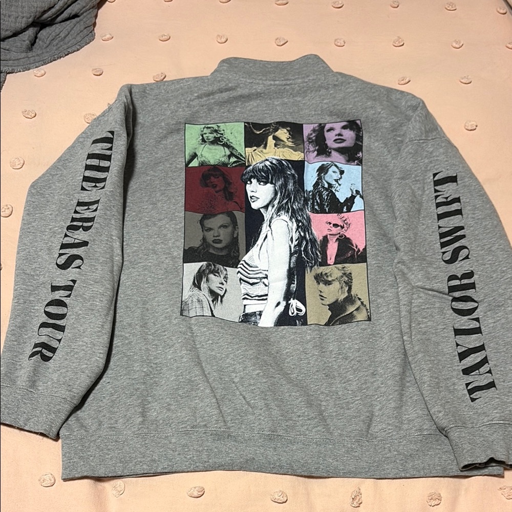Taylor Swift Grey ERAS TOUR quarter zip